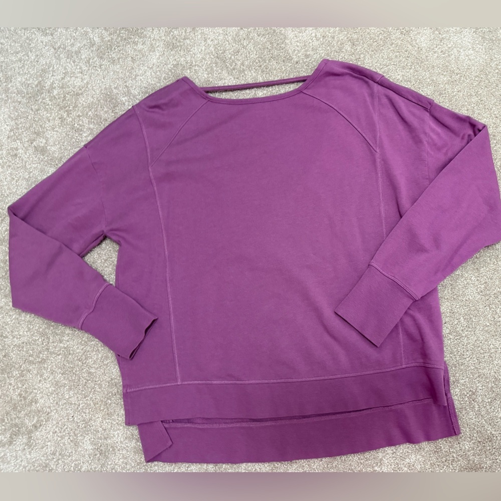 Sweaty Betty After Class Sweatshirt Pullover - Open Back - Purple - size Medium - Picture 4 of 11